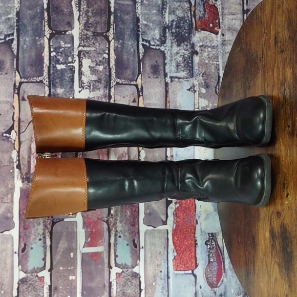 Tommy Hilfiger Faux Leather Equestrian Boots - Picture 2 of 14